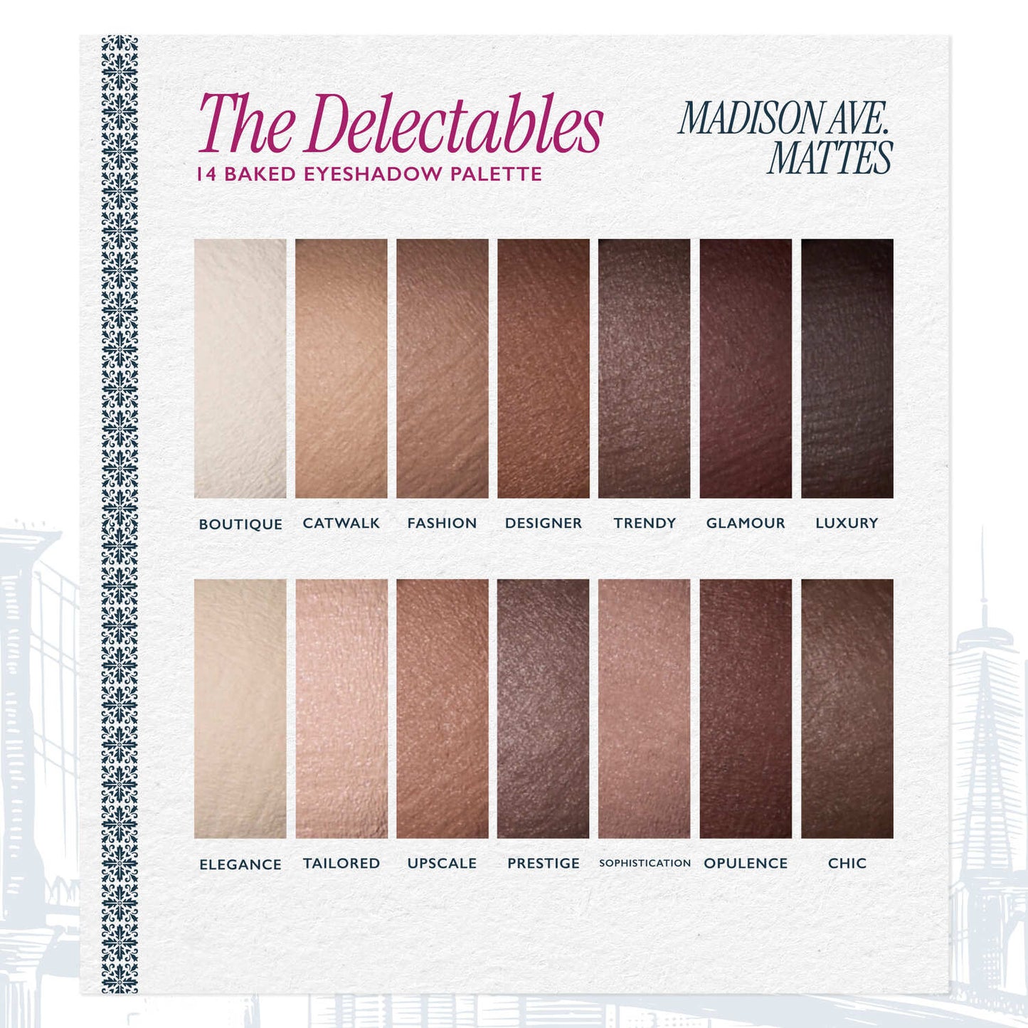 The Delectables 14 Multi-Finish Baked Eyeshadows: Madison Ave. Mattes